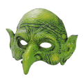 Halloween Green Goblin Mask Creepy Scary Halloween Latex Witch Evil Demon Warlock Half Face Mask. 