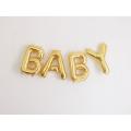 BABY FOIL BALLOON IN GOLDEN COLOR ( 4 ALPHABETS FOIL BALLOONS ). 