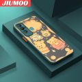 JIUMOO For Tecno Pova Neo Case Cartoon Cute Winnie The Pooh Bear Frosted Transparent Back Cover Lens Camera Protect Phone Case Silicone Edge Full Cover Casing Hard Cases. 