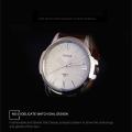 YAZOLE Leather Strap Waterproof Luminous Fashion Quartz Watches For Men 332. 