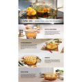 VISIONS® 4-piece Glass Cookware Saucepan Cookpot Set. 