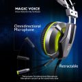 EKSA E800 7.1 Surround Gaming Headset Metal Frame Soft Protein Memory Foam 3D Bass Wired Headphones with Noise Canceling Mic,  Aluminum Frame Rubberized Cable Compatible with PS4, PS5 Controller, Xbox One, PC, Computer. 