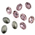 Pink Color Stones - 1.8 cm in size - Pink Color - Oval Shape - Pack Of 42 Stones. 