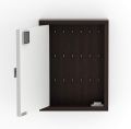 Wood Wall Mount Key Holder Key Box Cabinet, Key Holder with Locker Upto 18 Keys for Living Room Home Furniture (Wenge & White). 