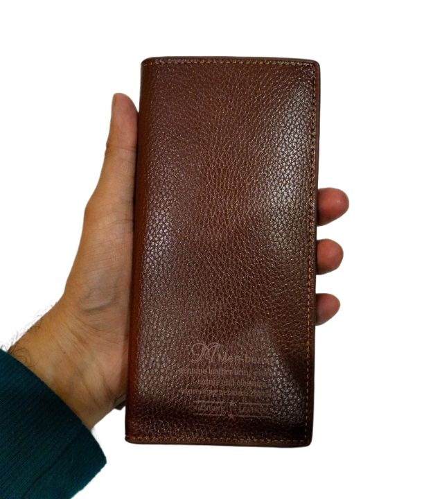 Men Bense long leather wallet for men size (7x4 inches) 16 pockets mobile and cardholder original for cash & cardholder for boys
