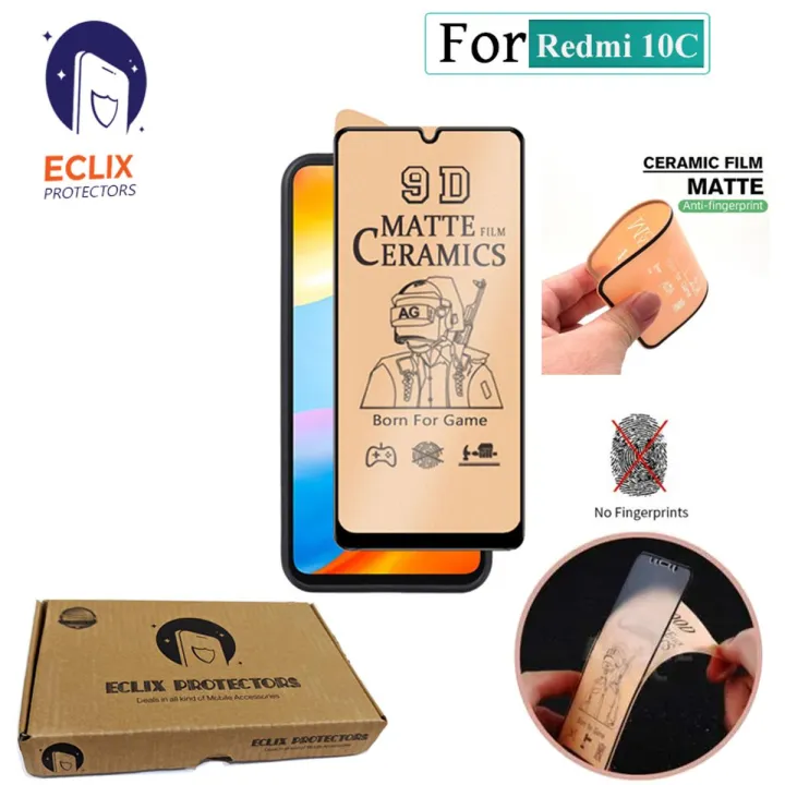 ECLIX%20PROTECTORS%20Ceramic%20Matte%20For%20Redmi%2010C%20Screen%20Protector%20Hybrid%209D%20100D%20PUBG%20Gaming%20Soft%20Film%20For%20Xiaomi%20Mi%2010c%20-%20Transparent%20-%20Image%202