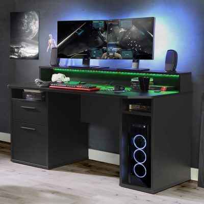 Power%20Z%20Gaming%20Desk%20%20Gaming%20Desk%20Computer%20Desk%20Workstation%20For%20Large%20PC%20Gaming%20Desk%20Or%20Home%20Office%20Desk%20Perfect%20Black%20Desk%20With%20Drawers%20&%20Storage%20-%20Image%203