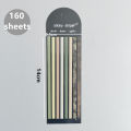 160 Sheets Transparent Sticky Notes Self-Adhesive Reading Annotation for Books Notepad Bookmarks posted it Memo Pad Index Tabs. 