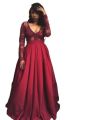 Women Satin Silk Long Skirt Maroon. 