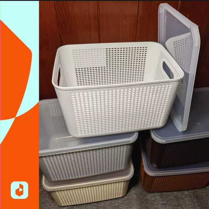 Premium%20Quality%20Plastic%20Storage%20Basket%20with%20Lid/Cover%20-%20Durable%20Open%20Storage%20Organizer%20Bins%20for%20Kitchen,%20Bathroom,%20Bedroom,%20Living%20Room%20-%20Mesh%20Pattern%20Design%20Multipurpose%20Home/Office%20Accessories%20Organizer%20Box%20-%20Large%20-%208L%20Capacity%20-%20Image%206