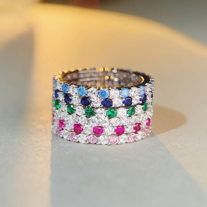 Fine Jewelry 5A Zircon CZ Cubic Zirconia Jewelry Rings Women Wedding S925 Sterling Silver Rings Wholesale Price