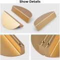 8Pack Gold Drawer Pulls,2.5 Inch Half Moon Cabinet Drawer Pulls Kitchen Handles, Modern Cabinet Hardware Pulls. 