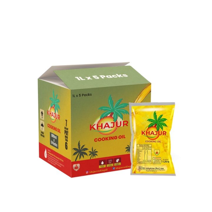 Khajur Cooking Oil 1Lx5