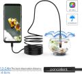 pancellent USB Android Endoscope 2.0 Megapixels CMOS HD 2 in 1 Waterproof Inspection Camera Rigid Endoscope Snake Cable (5 meters) for Smartphone Tablet Device. 