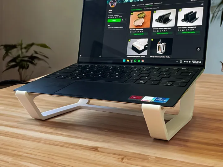 Sleek Laptop Riser – Ergonomic Plastic Laptop Stand for Desk – Modern ...