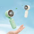 Small Portable Fan Efficient Desktop Lightweight Mini Fan Pink Rechargeable Fan for Outdoor Office Dormitory Household. 