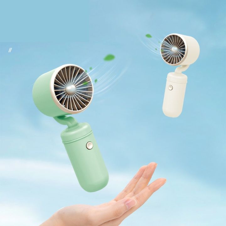 Small Portable Fan Efficient Desktop Lightweight Mini Fan Pink Rechargeable Fan for Outdoor Office Dormitory Household