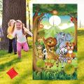 Hanging Sandbag Throwing Game with Sandbags Toss Game Set Bean Bag Toss Games Circus Clown Pattern for Children Adults Teens. 