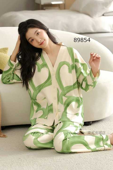 Winter%20Night%20Suit%20for%20Girls%20&%20Women%20%E2%80%93%20Cotton%20Jersey%20Pajama%20Set%20%E2%80%93%20Girls%20Sleepwear%20Women%20Nightwear%20%E2%80%93%20Multicolor%20Avocado%20Floral%20Print%20Summer%20Lounge%20Wear%20%E2%80%93%20Two%20pieces%20%20For%20Women%20-%20Image%203