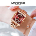 MATEYOYO Women Watch Diamond Steel Wristwatch Elegant Gifts Fashion Ladies Watch Small Clock Steel Band Quartz Wrist Watches Casual Festival Gift with Exquisite Box. 