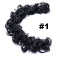 Elastic Frill Hair Extension - Black. 