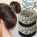 1/3pcs Spiral Hair Ties Telephone Cord Scrunchies Leopard Ponytail Holder Elastic Hair Band Rubber Band Women Hair Accessories. 