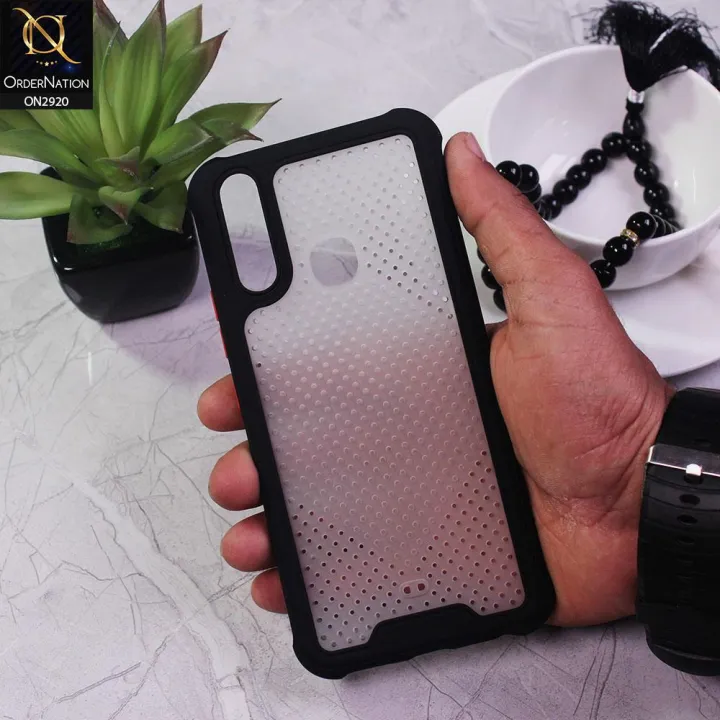 Vivo_ Y15 Cover - Black - New Breathing Series Soft Borders Protective Case