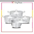 8-Piece Heavyweight Cooking Pot Set (Sizes 6 to 9) – Durable Aluminum Cookware for Serious Cooks. 