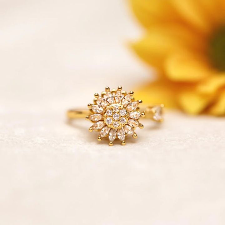 Trendy%20Sunflower%20Fidget%20Ring%20for%20Women%20%20Open%20Adjustable%20Spining%20Ring%20-%20Image%205