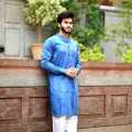 So Kamal Unstitched ( kurta )LITE BLUE. 