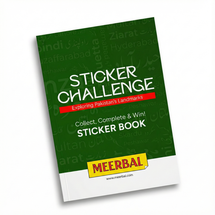 Meerbal Pakistan Sticker Book | Sticker Album | Collect, Learn & Win