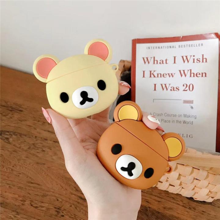 Cute Rilakkuma AirPod Pro Case 1 2 3rd Generation 2021 Soft Silicone Cover For airpods Headset Charging Box Protection Shell