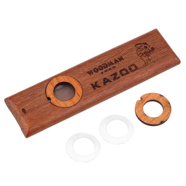 Vintage Exquisite Wooden Kazoo Ukulele Guitar Partner Instruments with Membranes