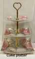 Three Tier Serving Platter in Melamine | 3-Tier Melamine Cupcake Stand | Dessert Stand, Cupcake Stand, Tea Party, Serving Platter for Wedding Birthday Party. 