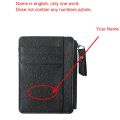 Custom Name Card Holder Korean Version Of Pu Lychee Gold Name Wallets Lady Zipper Coin Purse for Women Men Small Card Package. 