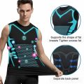 Ionic Shaping Vest Men's Sports Skin-tight Vests Fast Dry Breathable Slim Sleeveless Elastic Vest Fitness Top. 