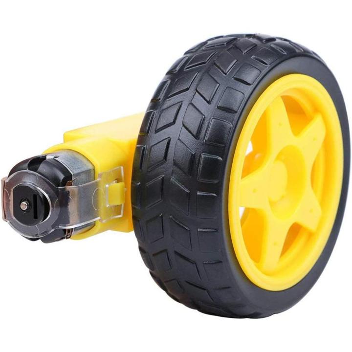 Smart Car Tyre Wheel With Gear Dc 5V Motor Diy Car Robot Arduino