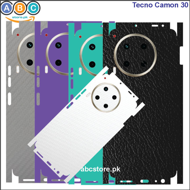 Tecno Camon 30, Full Back Protection Vinyl Skin/Wrap in variety of Textures and Colors for Camon30, TecnoCamon30