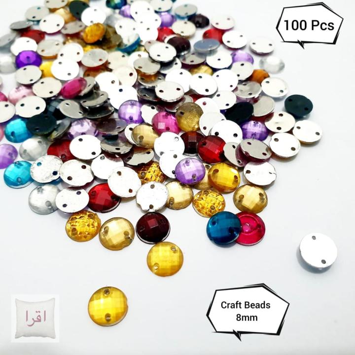 100 Pcs, Multicolor Crystal Flat Back stones, Beautiful Color