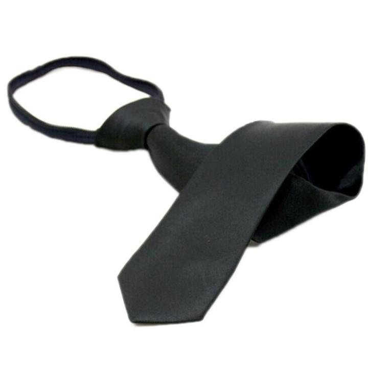 【BestGO】Lfja Lazy Necktie Boys Students Solid Casual Wedding Slim Zip Up Neck Tie New
