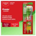 Colgate Premier Clean Toothbrush - Twin Pack (Soft). 