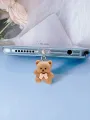 Mobile phone dust plug  with new teddy bear accessory decoration, suitable for Type-C Port, Type-C dust Plus For Mobile phone. 