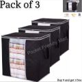 Pack Of 3 New Waterproof Home Storage Bag foldable non woven  Oxford Cloth Bedding Suits Pillows Closet Organizer bags Organizer Zipper Bag TOPSKY space saver boxes - PFM. 