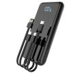 ASPOR A305 10000mAh 15W Wireless Charging Power Bank with 4 Cables | Wireless Power Bank | Wireless Portable Charger Support 3 Ways Charging Mobiles 2 USB fast charging QC22.5w +PD20W |  Wired Power Bank | power Bank | wireless |. 