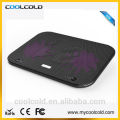 Portable Super Slim Laptop Cooler Pad, Double LED Cooling Fan Notebook Cooling Pad Cooling Pad For Notebook / laptop with Double / Dual Extended Fans & Lights - Black. 