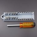 28 Piece Screwdriver Bit Set - Tool Kit w/ Storage Case, Multipurpose Steel Alloy 28 Pieces In 1 Set Precision Multi Bit Heavy Duty Screwdriver Nut Driver Combination Tool Set All In One with Handle and Carry Box. 