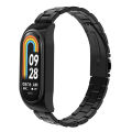 Suitable for Xiaomi Mi Band 9 Straps, Xiaomi Metal Stainless Steel Three-Bead Straps, Mi 8 Smart Band Wristbands. 