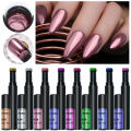Solid Mirror Powder Air Cushion Magic Pen Nail Art Glitter Chameleon Chrome Pigment For Decorations UV Gel Polish Dust Accessory. 