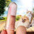 Hot Selling Soft Pet Finger Toothbrush Teddy Dog Brush Bad Breath Tartar Teeth Care Dog Cat Cleaning Supplies Soft Tooth Brush With Box - 1PC. 