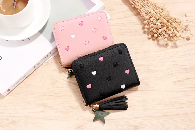 Small Wallet Women Ladies Mini Tassel Wallets Cute Short Zipper Lovely Pu Leather Coin Purse Female Hand Wallet Purse Carteras Daraz.pk